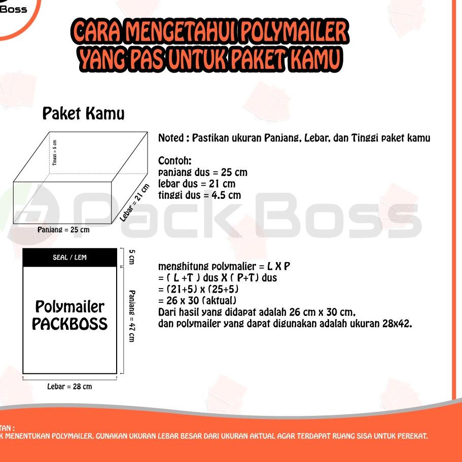 

➴Best Product POLYMAILER PACKBOSS 40x55 HARGA ISI ±100 LEMBAR *KUALITAS BOSS, HARGA JOSS* LANGSUNG PABRIK 97