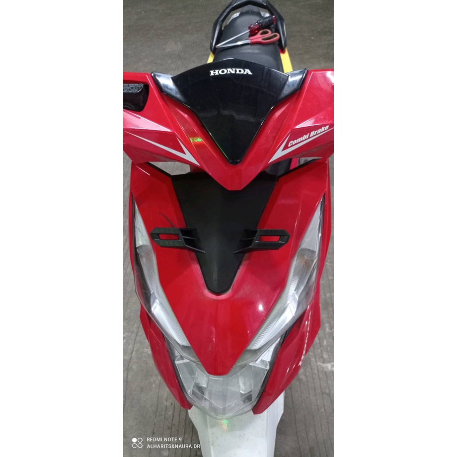 COVER BODI BODY DUDUKAN PLAT NOMOR NO NOMER TAMENG PANEL DASI DEPAN HONDA NEW BEAT FI ESP ECO STREET ORI