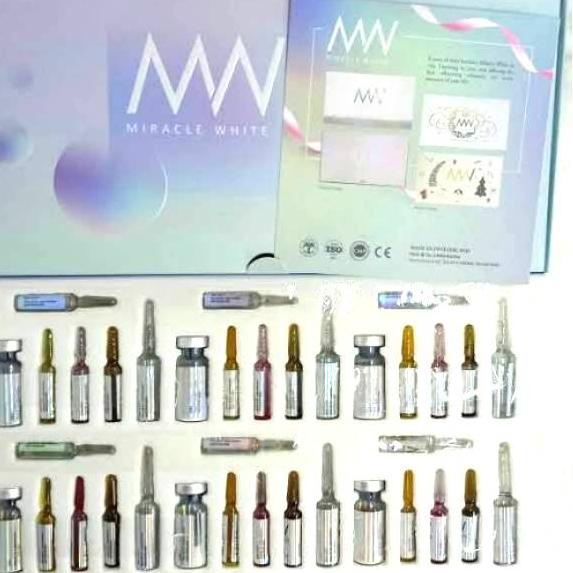 Best Terlaris MWMC8 MIRACLE WHITE BOX new glow improve infus whitening injeksi pemutih suntik putih tubuh original body 97 Diskon Promo