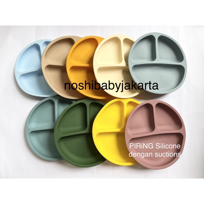 PIRING SILIKON Bayi SUCTION &amp; NO SUCTION / PIRING SILICONE BABY / Alat makan silikon