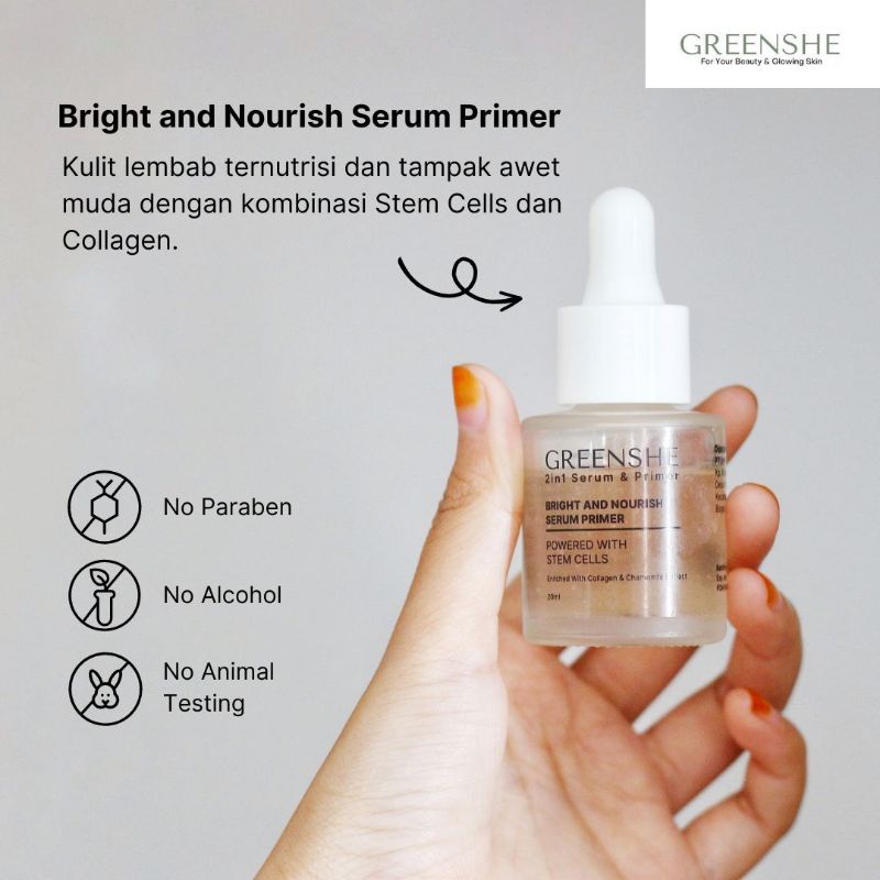 TERLARIS! HADIAH GRATIS [ PAKET GLOWING GREENSHE ] BEDAK SHC / TONER GREENSHE /SERUM PRIMER ! BIKIN WAJAH GLOWING BEBAS JERAWAT MENUTUP FLEK HITAM