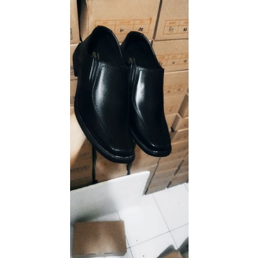 Sepatu fantopel pria Hitam Tanpa tali sepatu pantofel cowok