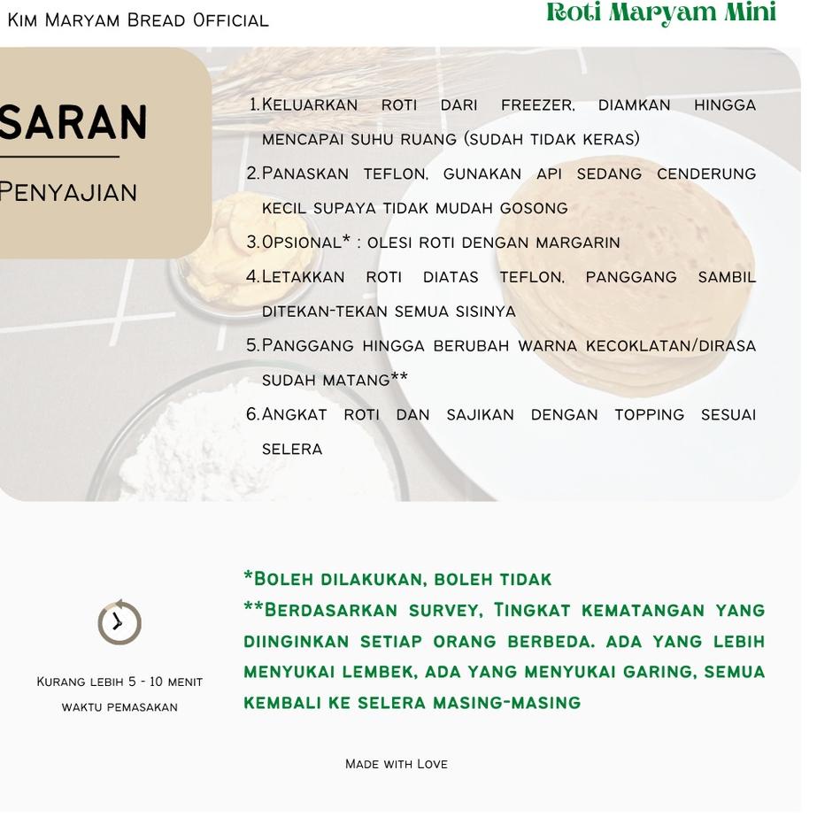 

[O-2&I ➸] Roti Maryam/Cane/Canai/Konde Kim Original 1 Pack isi 5 Pcs-pasti dikirim