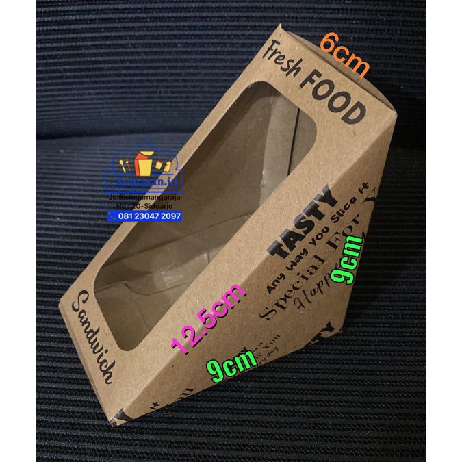 

BOX SANDWICH COKLAT KRAFT WINDOW MOTIF S FULL PE | 10PCS