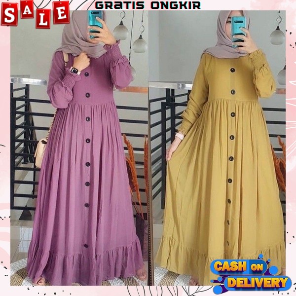 Baju Dress Polos Tanggung Ibu Hamil Games Kekinian Bsju Ibu2 Kondangan Mewah Gami Ibuk Busui Pesta E