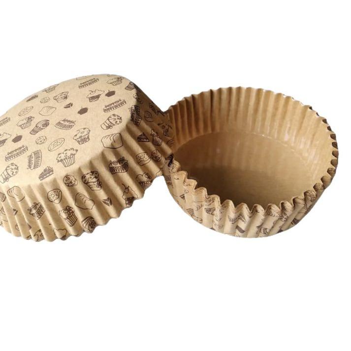 

[PRODUK IQG79] cup roti laminasi bulat 8 cm brown cake ( 200 pcs ) IQ0