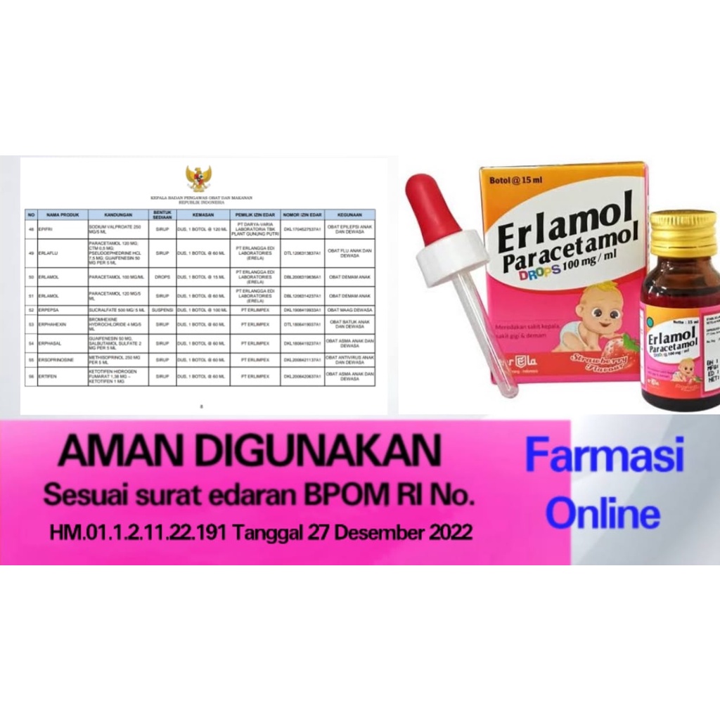 Erlamol Paracetamol Drop 15 ml