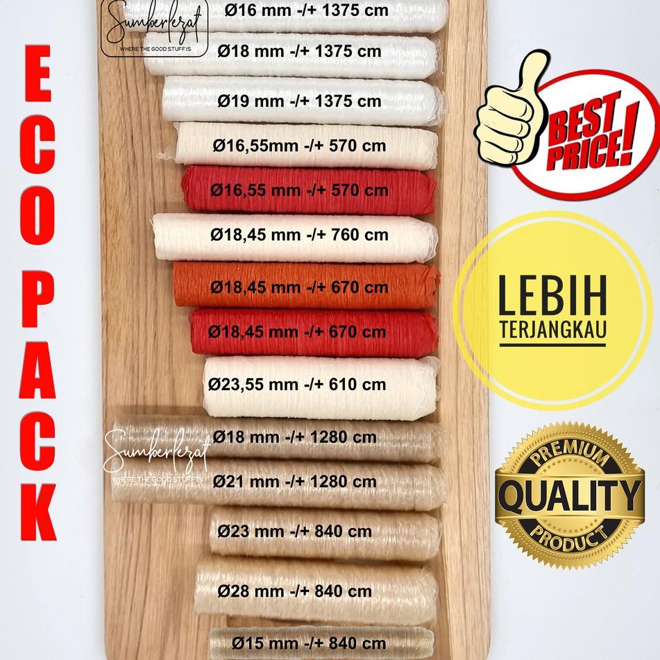 

✨MEGA ⚡ALE✨ ECO PACK - Casing Kulit Selongsong Sosis Plastik Selulosa Kolagen Collagen Edible Halal Food Grade