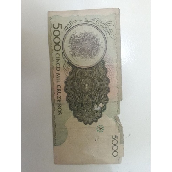 uang kertas brazil kuno 5000