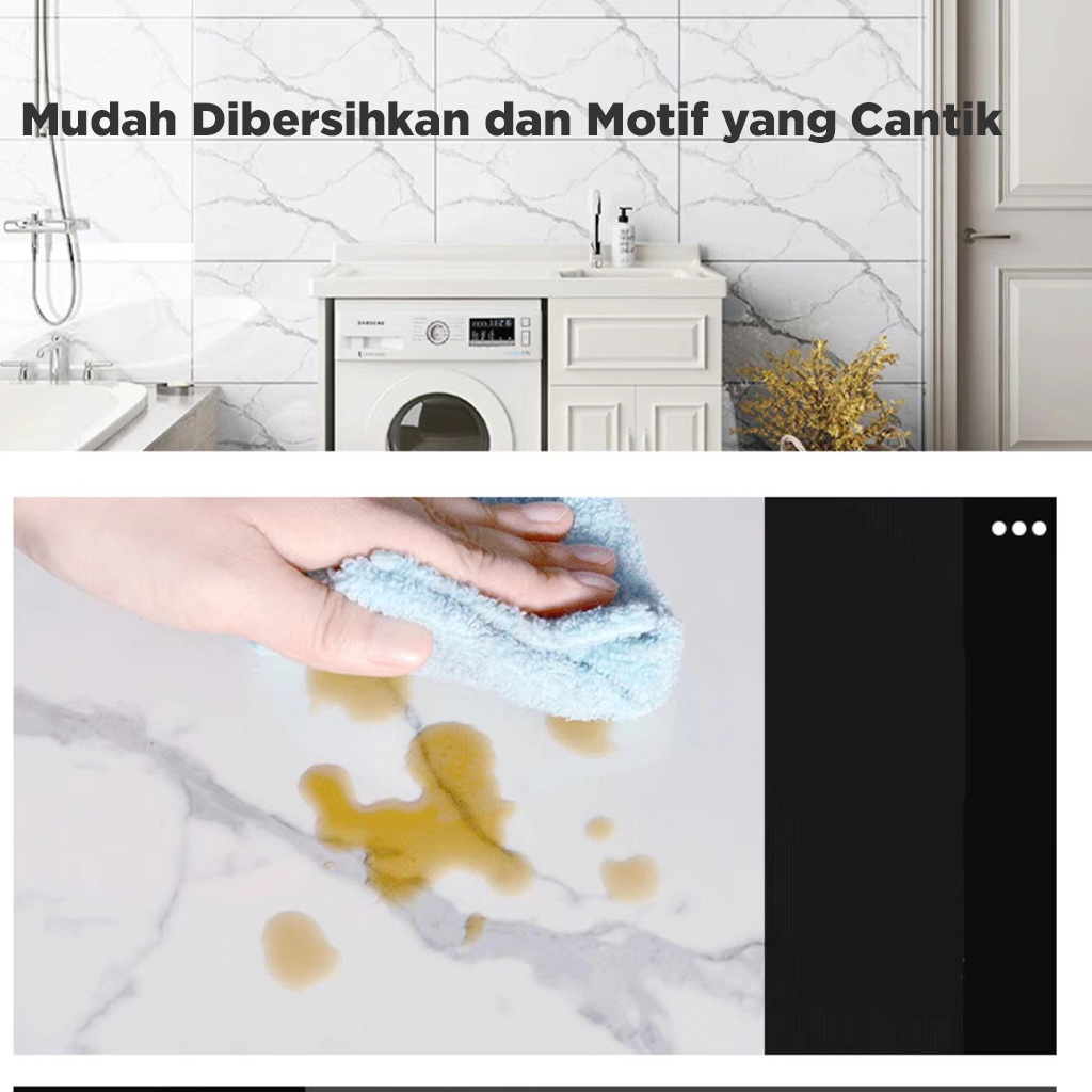 Stiker Dinding VINYL Marble 30 x 60 cm / Dinding Vinyl  Marbel Granit / Stiker Lemari Cabinet Marbel