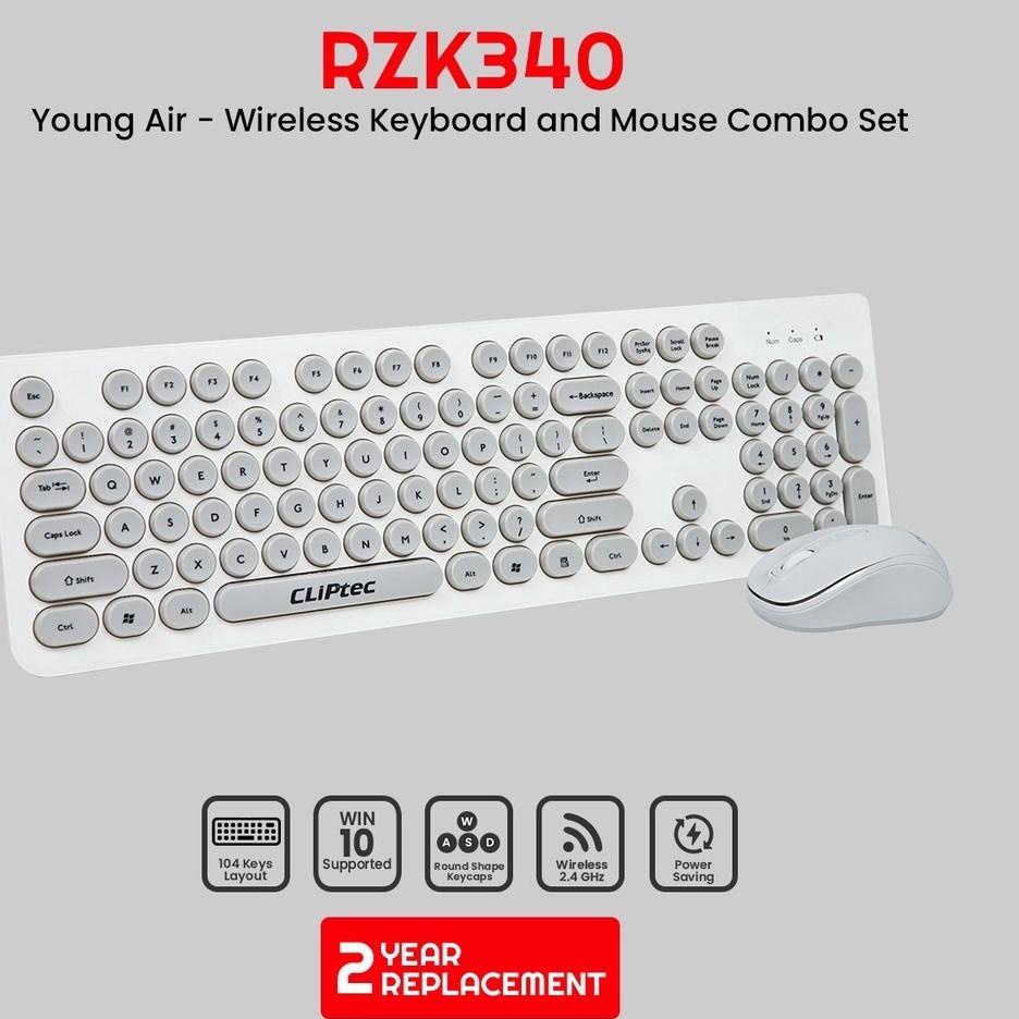 Ready Terkeren Keyboard and Mouse Combo Set Young Air Wireless CLIPtec RZK340