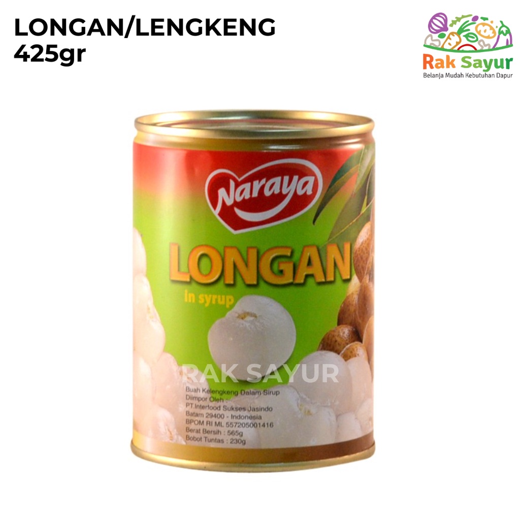 

Longan Lengkeng 425gr Dalam Kaleng Naraya Longan in Syrup Rak Sayur Padang