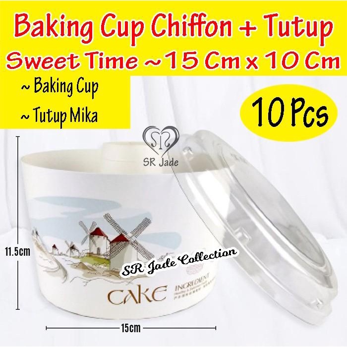 Loyang Chiffon Loyang Kertas Premium + Tutup Mika Mini Baking Cup Case