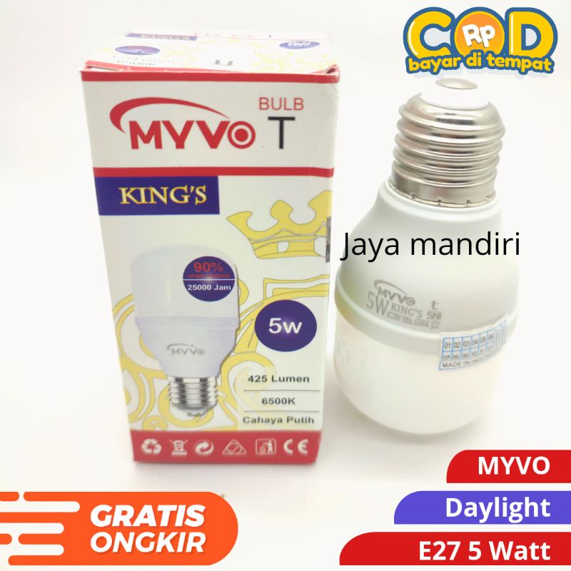 Jual Lampu Led Myvo Kings T Bulb Watt Bergaransi Bersni Shopee Indonesia