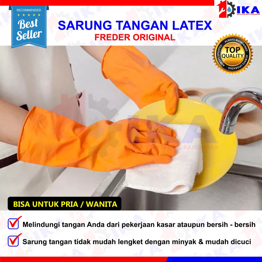 Sarung Tangan Karet Panjang Sarung tangan latex lateks Sarung tangan Kerja Anti Slip