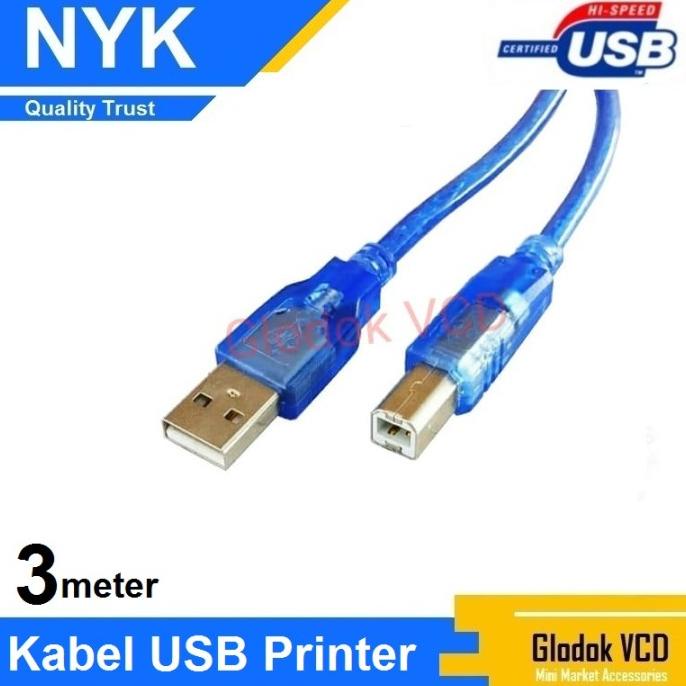 Jual Nyk Kabel Usb Printer Am Bm 3 Meter Shopee Indonesia 8504