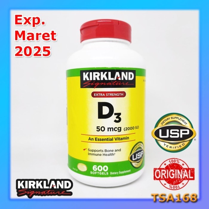 Vitamin D KIRKLAND Signature D3 - Extra Strength