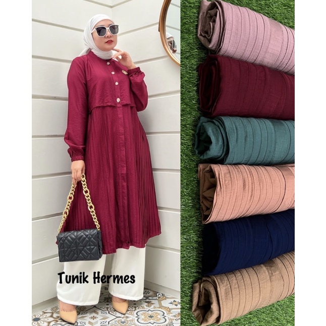 Tunik Herme | Winody | Bahan Polo Linen Premium