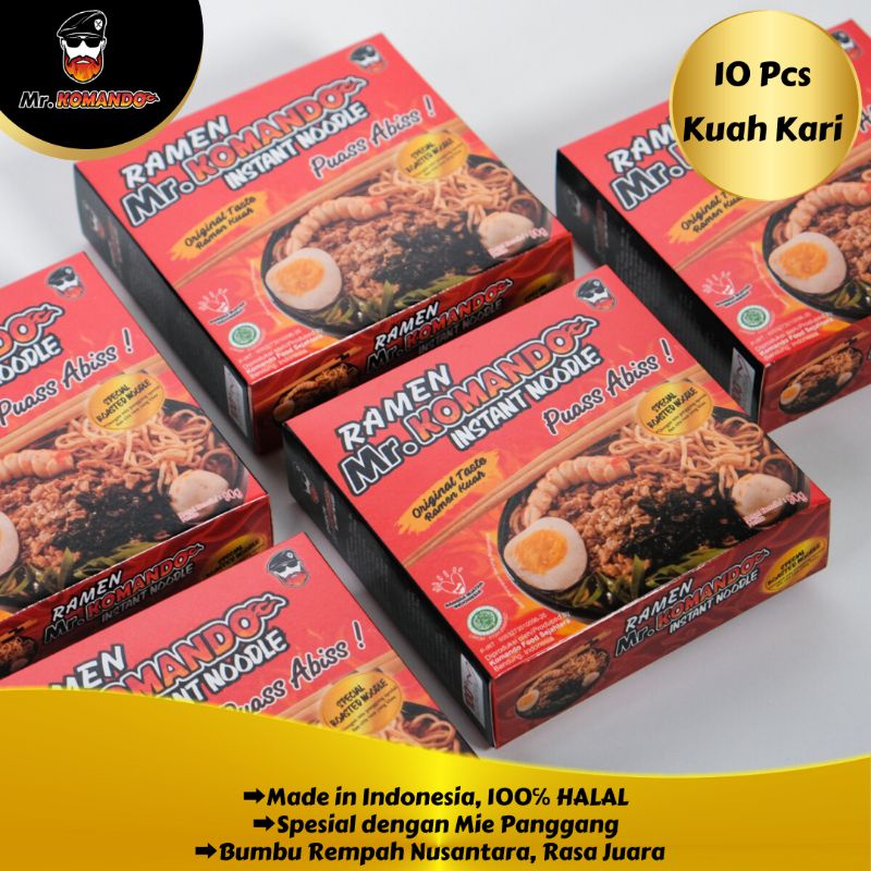 

Ramen Mr. Komando Kuah Kari (10 Pcs)