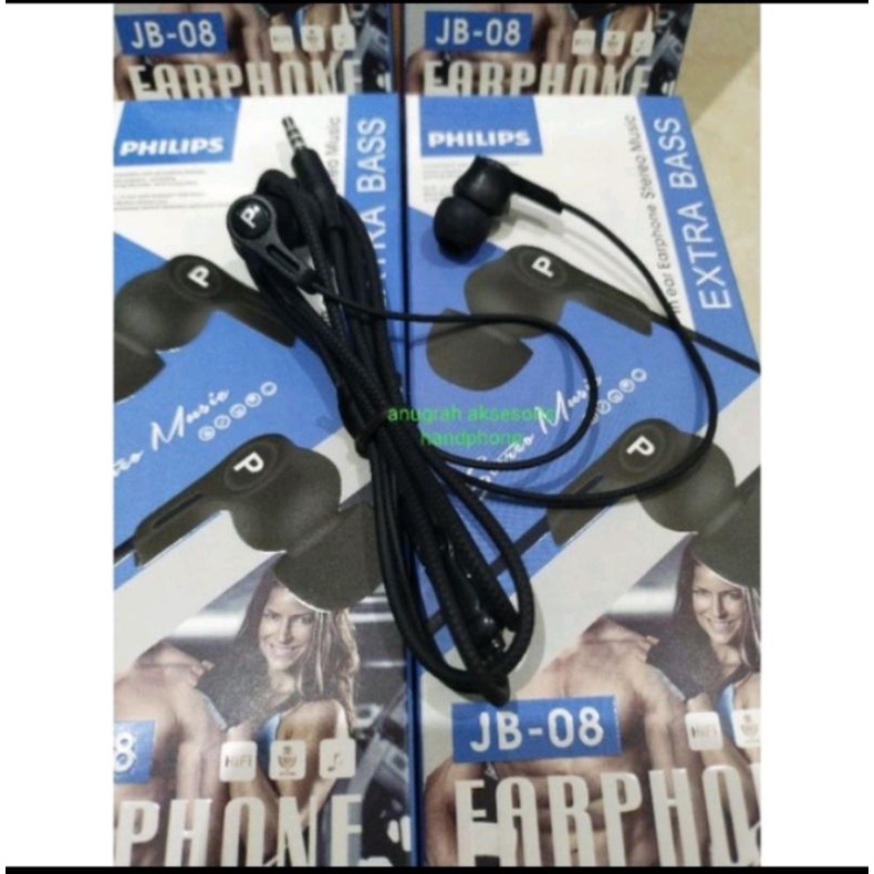 ready headset Philips JB-08 EXTRA BASS SUARA JERNIH FUL BASS COCOK UNTUK SEMUA HP