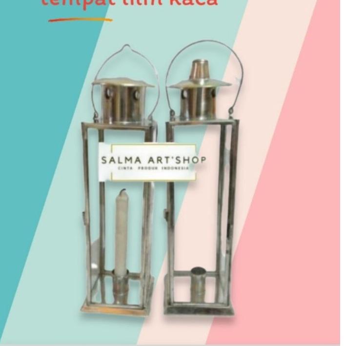 RESTOCK Tempat Lilin Gantung kaca Antik/lentera lilin gantung ➤ 870