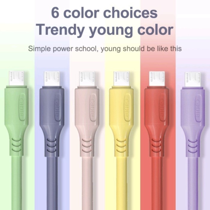 Kabel Data Charge TYPE C / MIRCO USB Data Cable Macaron Fast Charging