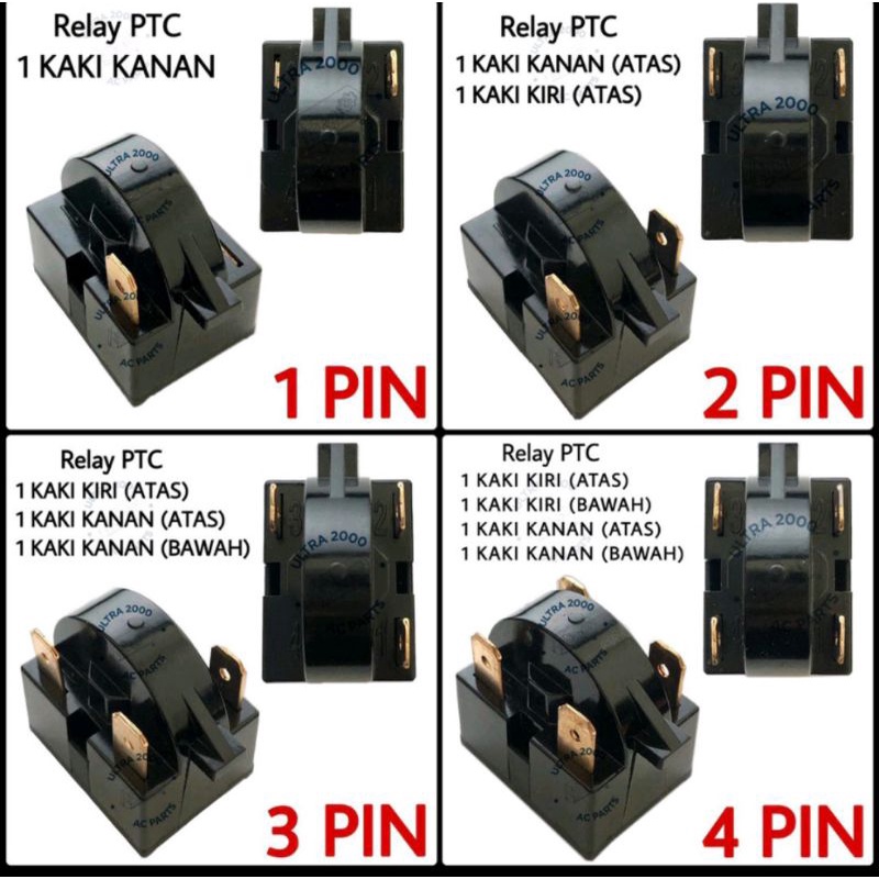 Jual Ptc Relay Kulkas Pin Pin Pin Pin Ptc Kulkas Kiri Ptc Relay Kulkas Kanan