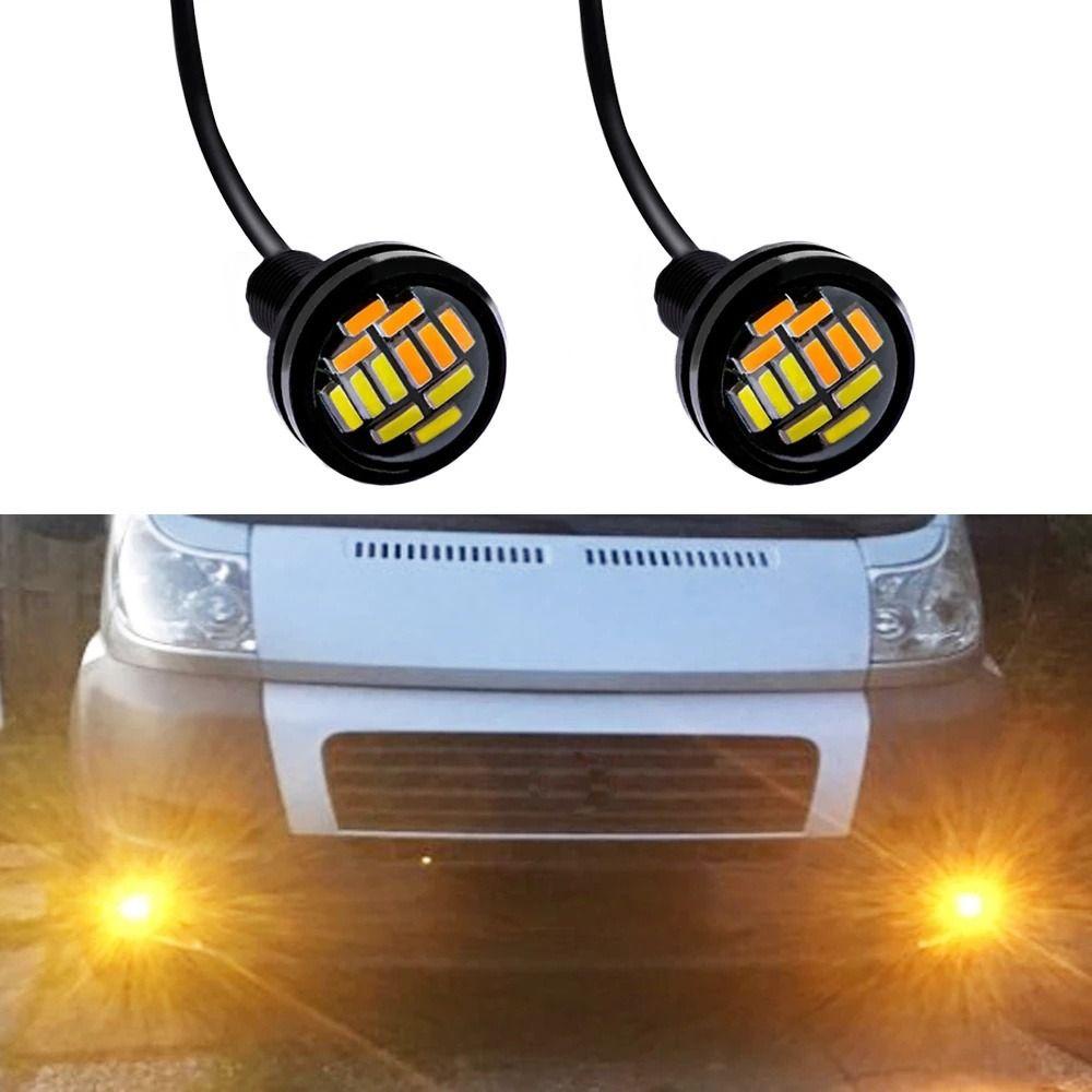 Agustin Eagle Eye Led Putih Aluminium 4014led Chip Daytime Running Tail Light Lampu Cadangan4014Lampu 12SMD