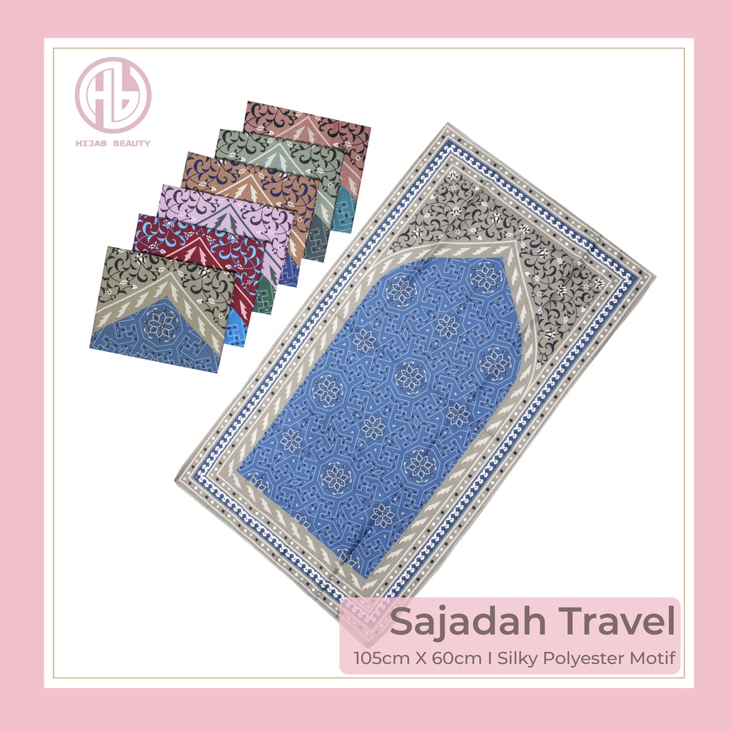 Sajadah Travel Motif Ukuran Jumbo - Free Pouch