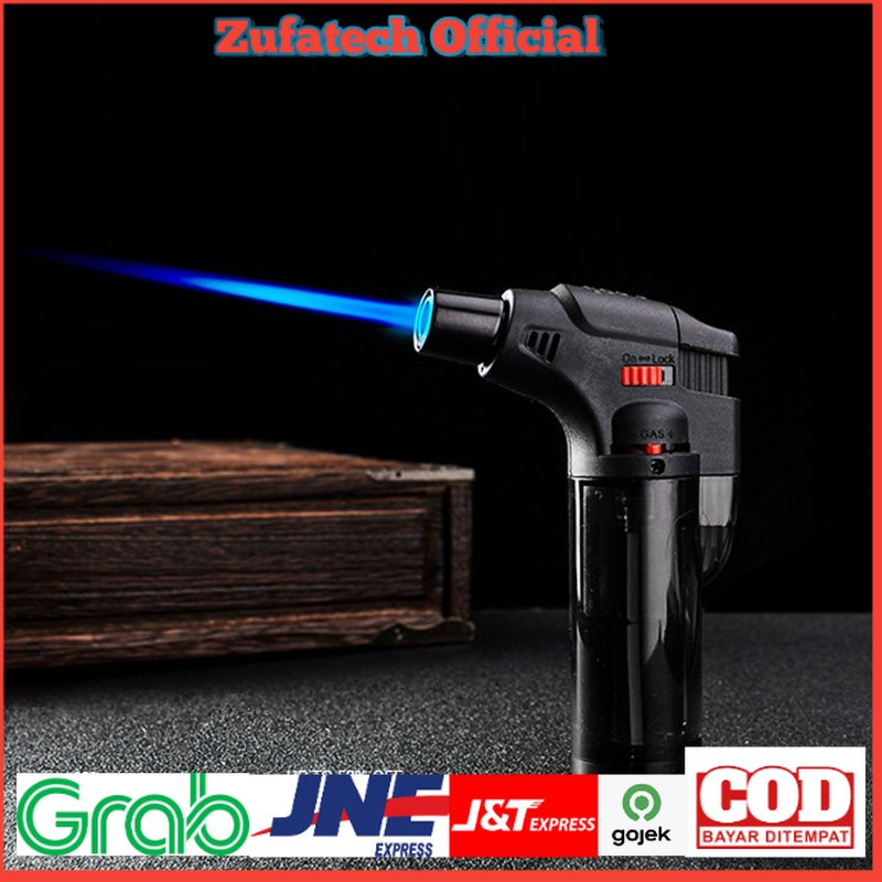 Firetric Korek Api Gas Butane Torch Jet Windproof - HQ0935 - Black - 7RHXBIBK