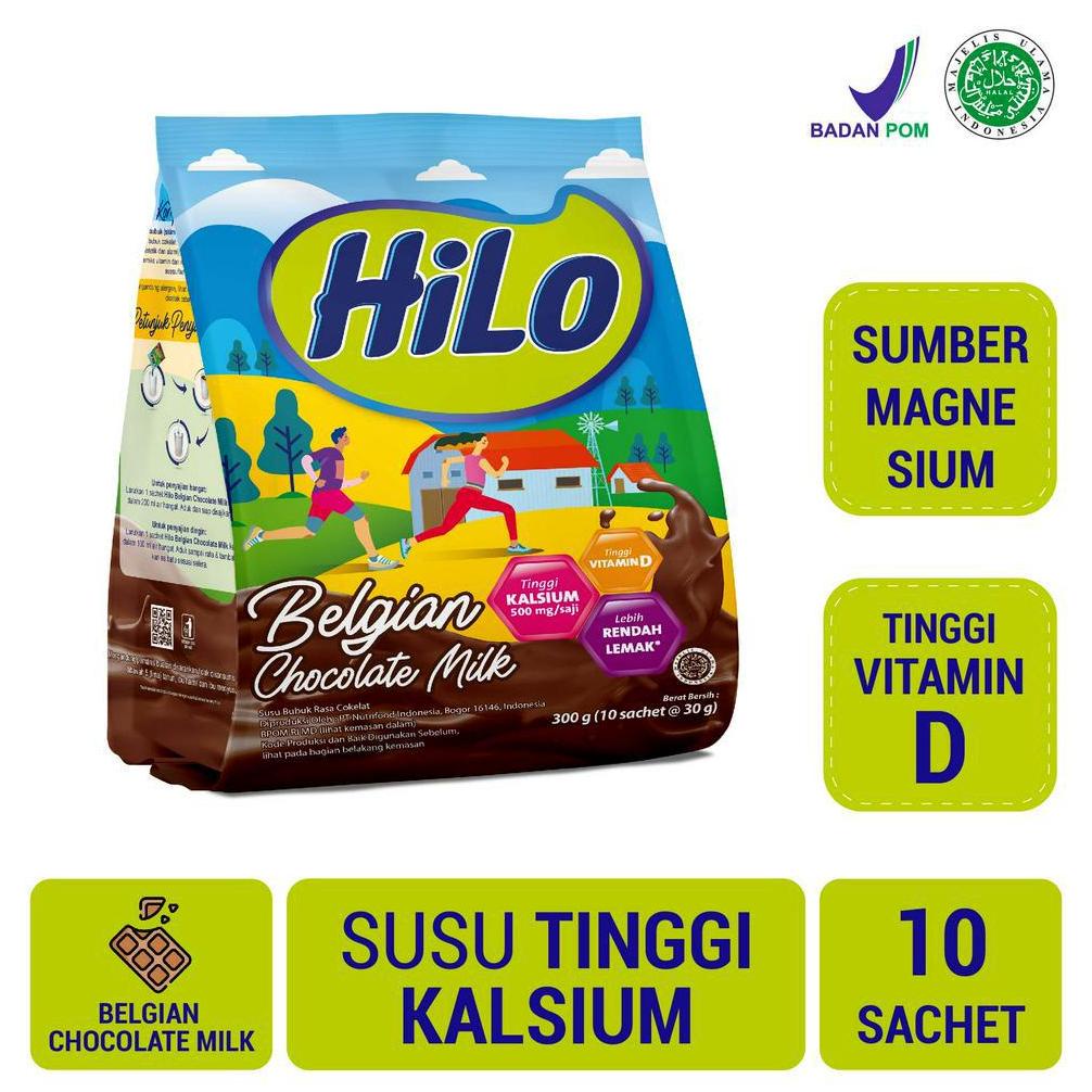 

[BAYAR DITEMPAT] HiLo Active Belgian Chocolate 300 gram (10 Sachet) - Susu Tinggi Kalsium