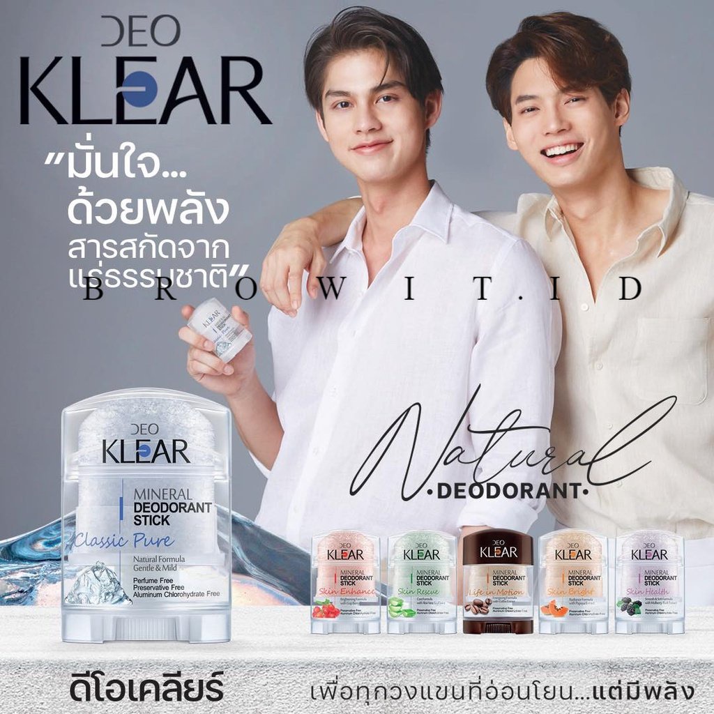 [TERMURAH] DEO KLEAR Mineral Deodorant Stick 70 gr | Win Metawin Brightwin | Browit.id