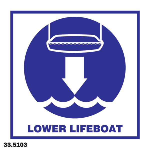 

Marn Imo Symbol Lower Lifeboat 33.5103 / Sticker Imo Fluorescent