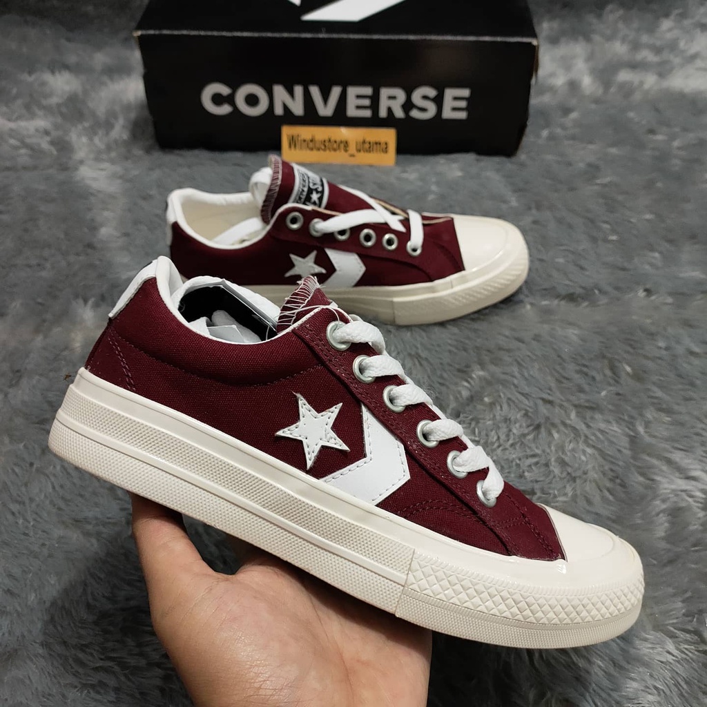 SEPATU IMPOR CONVERSE ONE STAR PREMIUM VIETNAM SNEAKERS KASUAL BLACK WHITE MERAH HIJAU KADO HADIAH H