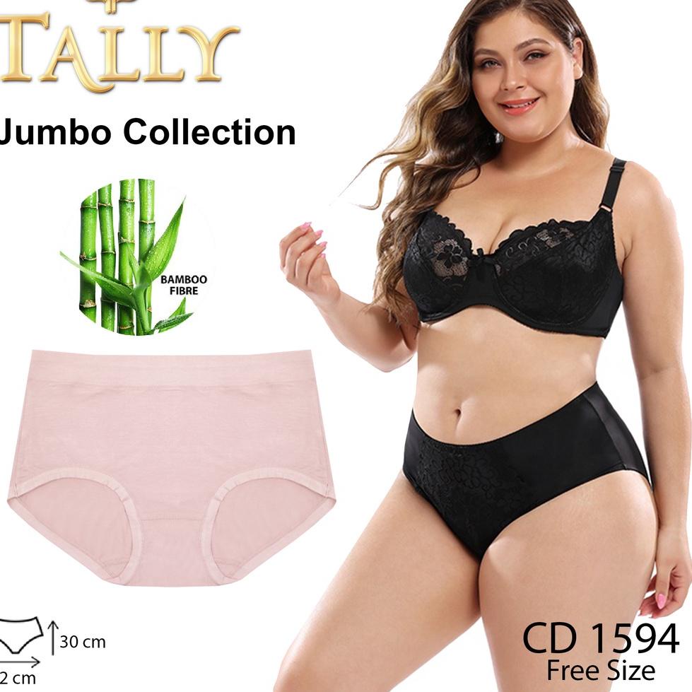❈Terlaris✾➞ TALLY Celana Dalam Wanita Katun Bambu fit to XXL Cd Basic JUMBO Super Lembut CD 1594 100