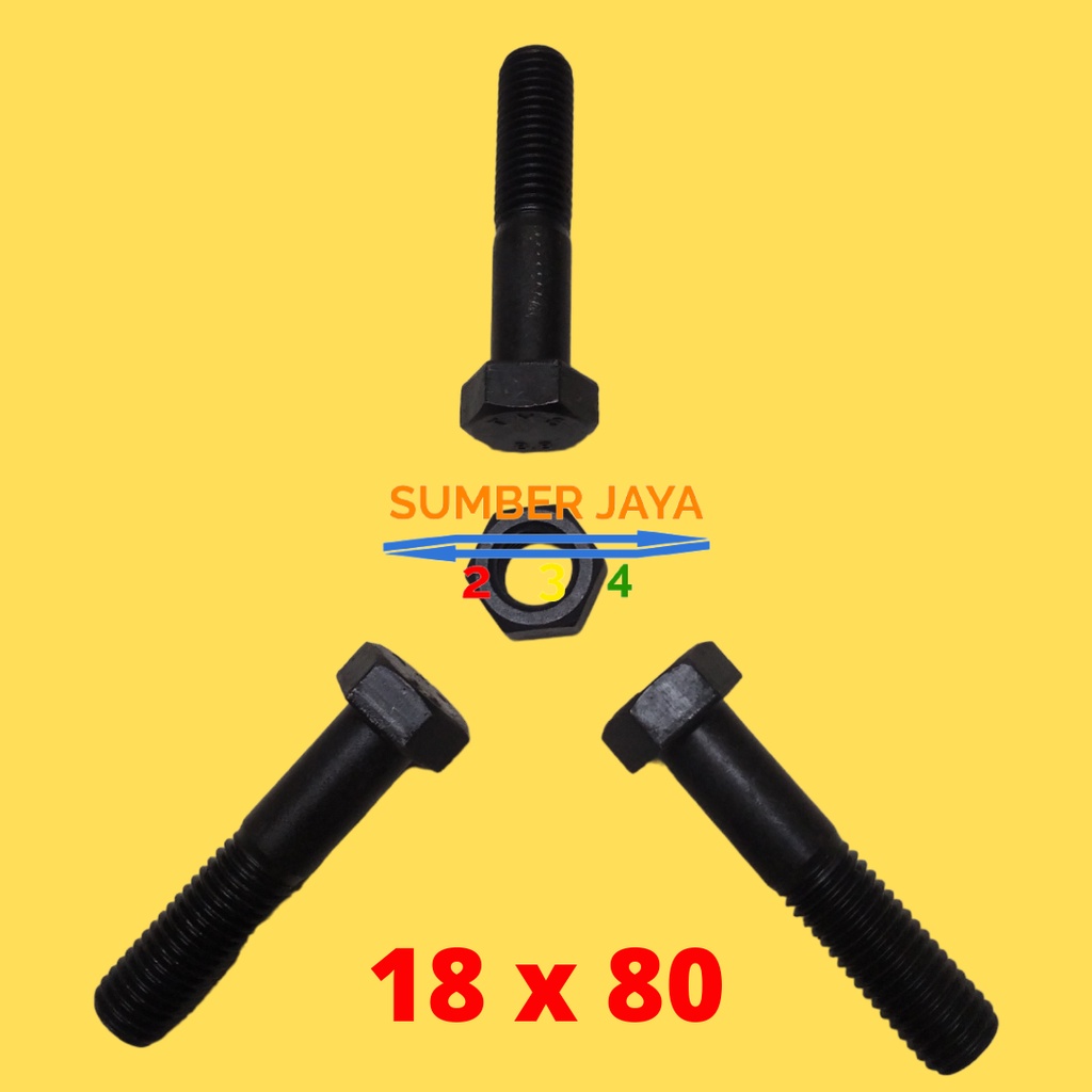 BAUT MUR BAJA 18 X 80 HITAM PER 1 PCS