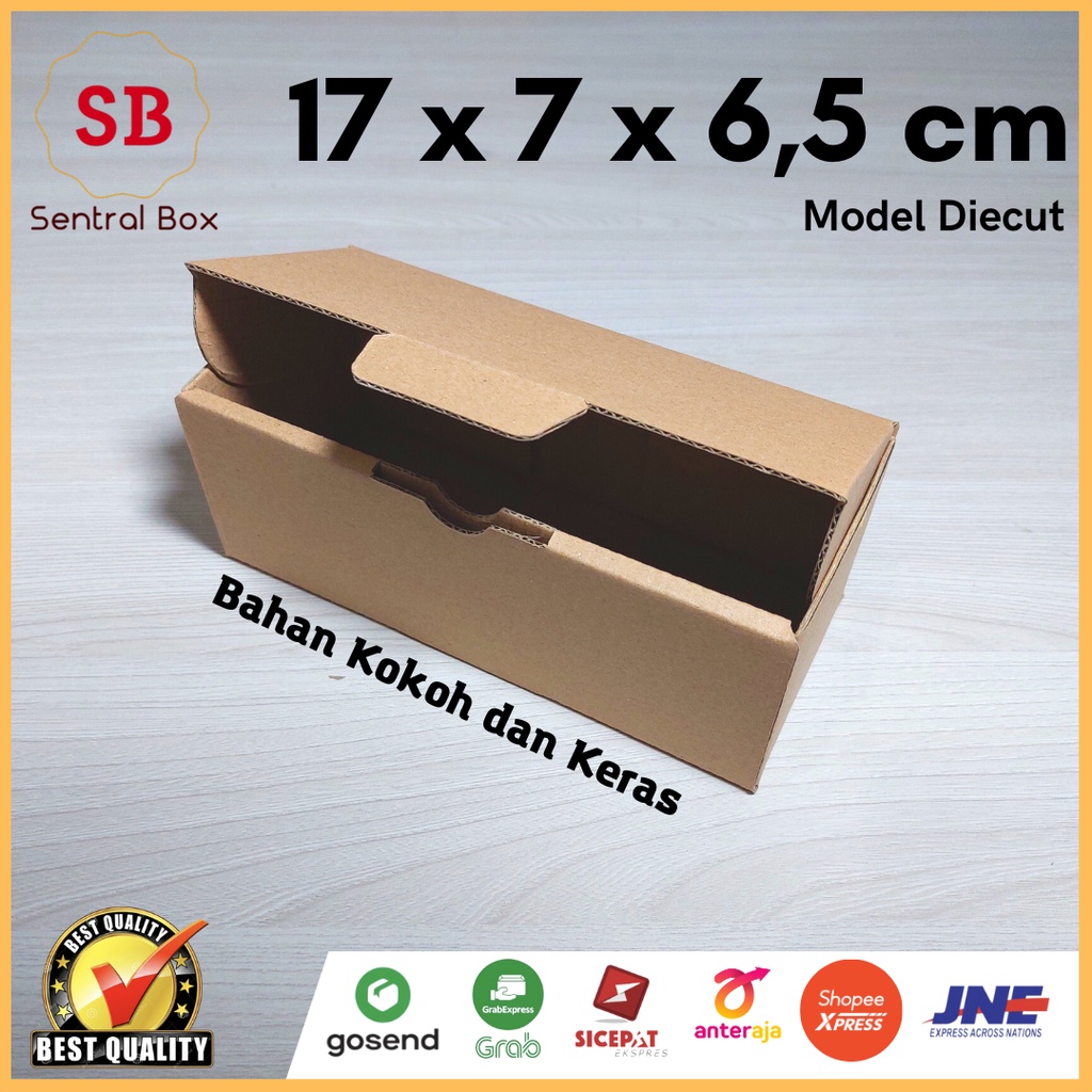 

( Min.order 5 pcs ) Kardus uk. 17 x 7 x 6,5 cm..........Die Cut ( untuk pembelian di atas 10 pcs harga lebih murah )
