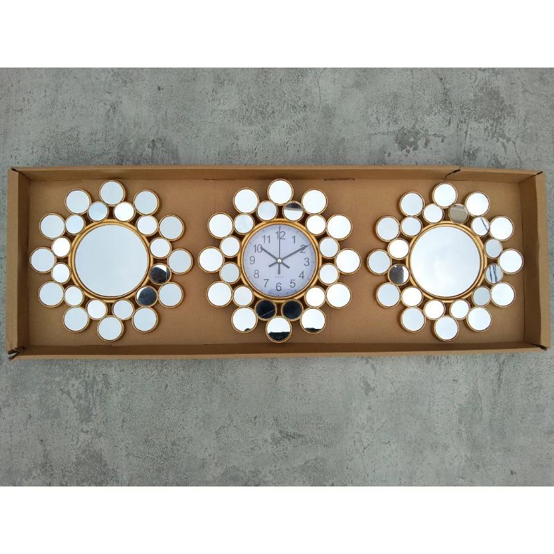 SET CERMIN JAM POLKADOT/SET CERMIN JAM POLKADOT IMPORT/SET CERMIN JAM POLKADOT MEWAH IMPORT