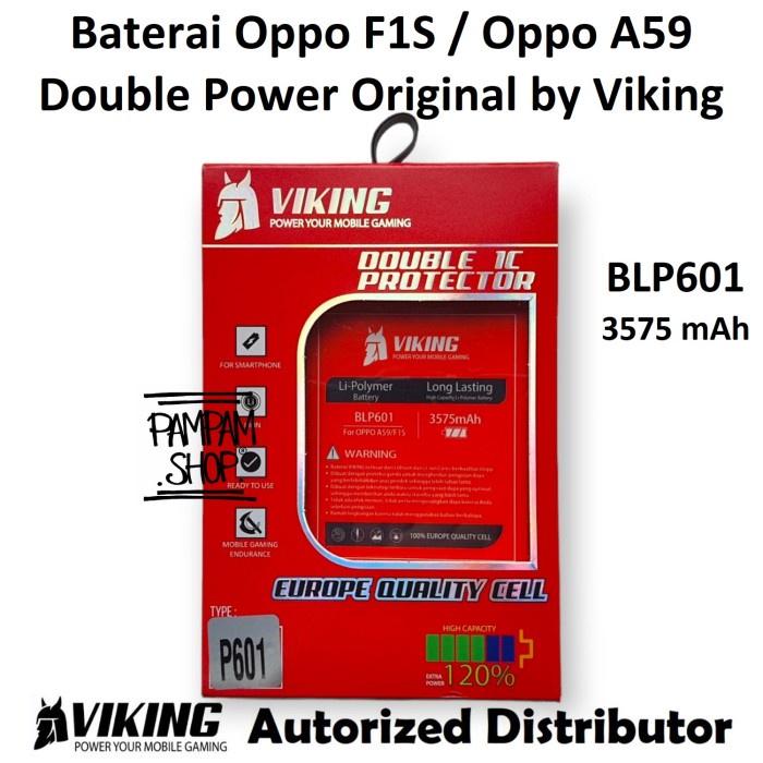 BATERAI VIKING DOUBLE POWER ORIGINAL OPPO F1S A59 BLP601 BLP 601 BATRE