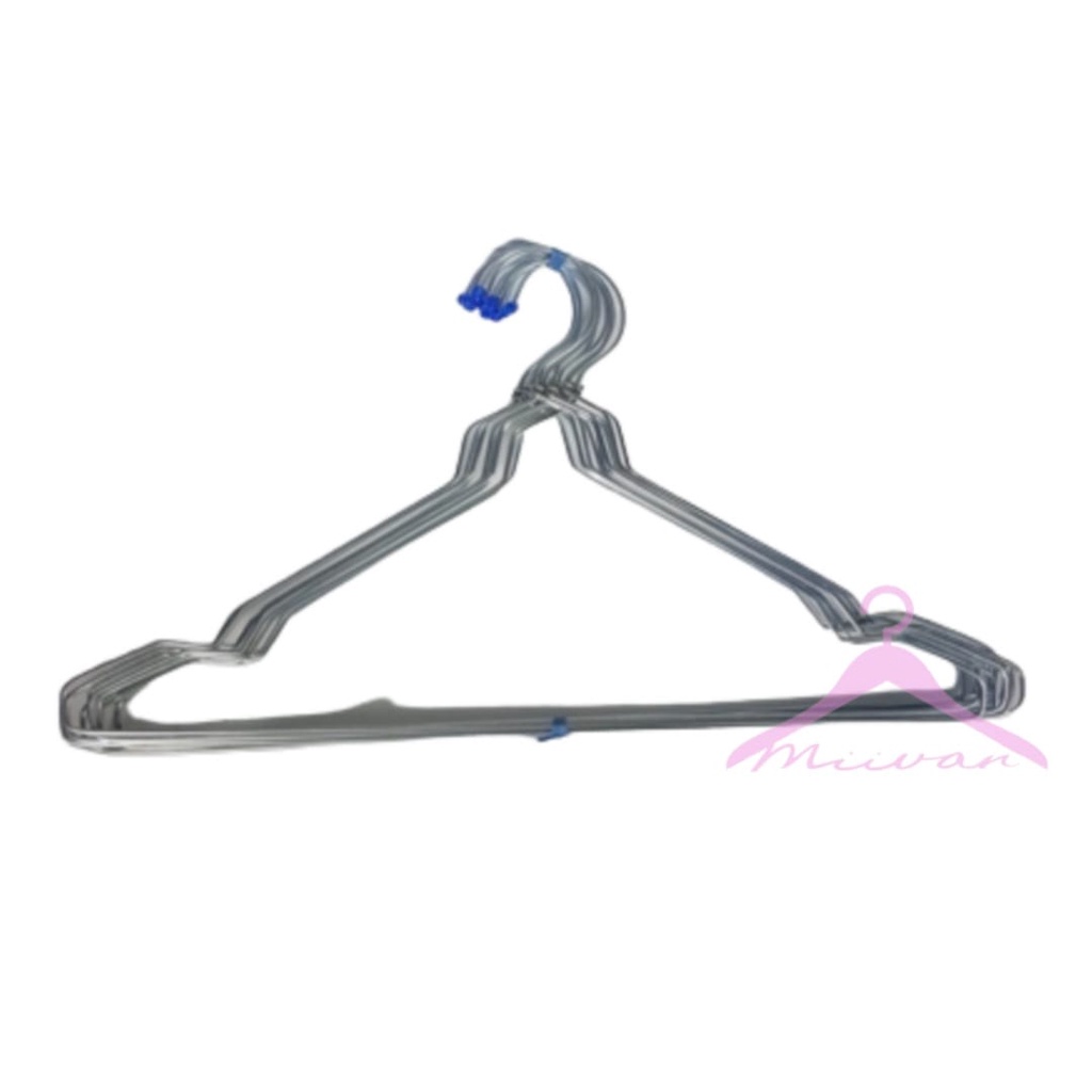 Set 12 Pcs Hanger Baju Stainless Besi Gantungan Baju Stainless Besi