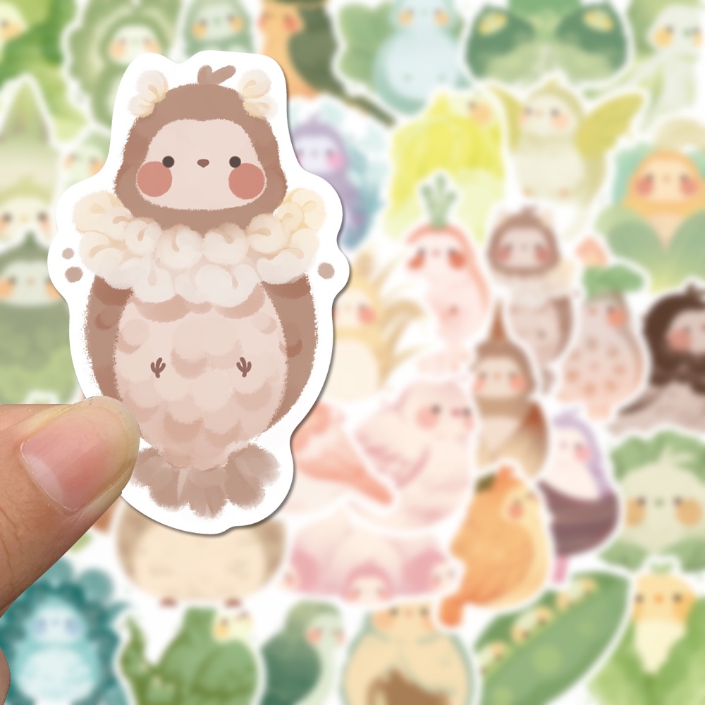 

Stiker Kartun doodle Kartun Burung Lucu isi 24 pcs