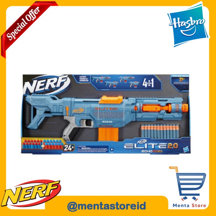 Nerf Elite 2.0 Echo Cs10 Blaster Delta Trooper 4 In 1 Pistol Hasbro