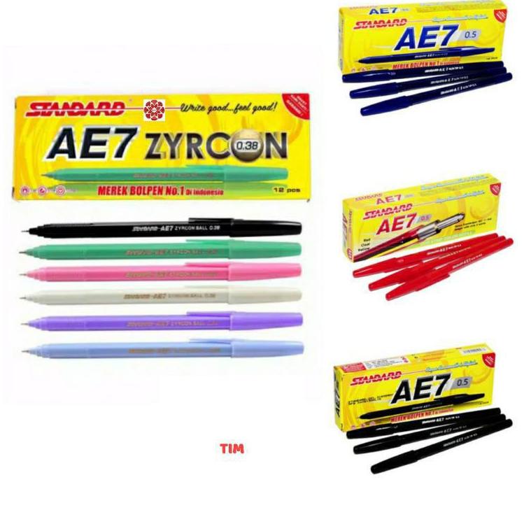 

[PRODUK 6H97P] Pulpen Standard AE7 0.5mm ( 1pak/12pcs ) 8PP