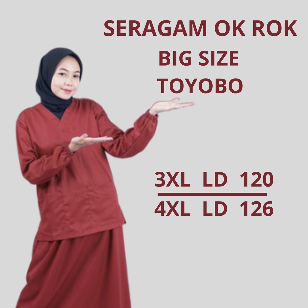 Baju OK Toyobo Scrub ROK BIG SIZE , Baju Medis Bahan Toyobo ORIGINAL Premium