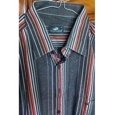 Kemeja pria branded cr0c0dile jumbo big size XL croco lengan pendek premium Sebastiano Cappello XL