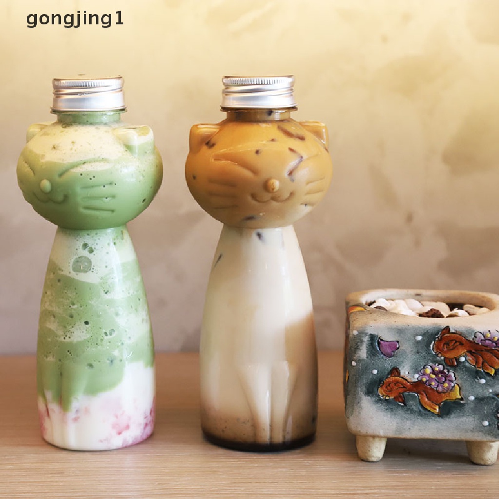 Ggg Botol Jus Homemade Desain Kucing Botol Minuman Botol Juice Botol Jus Minuman Jus Transparan Botol Teh Susu Minuman Dingin Milk Tea Juice Sealed Cap Bottle ID