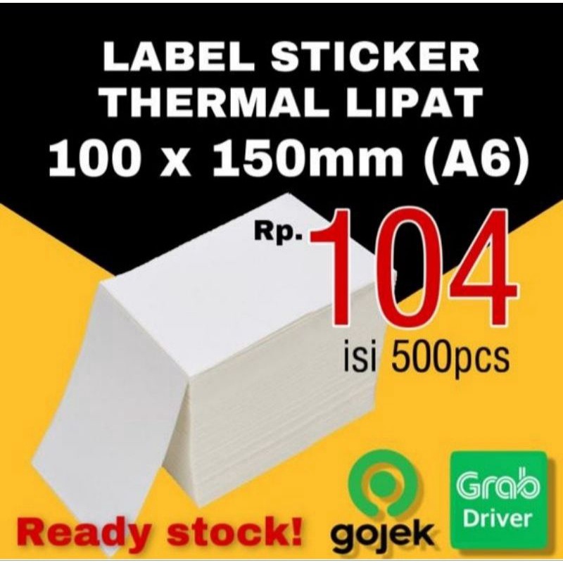

MG88 Kertas Stiker Label Barcode Printer Thermal 100 x 150 mm A6