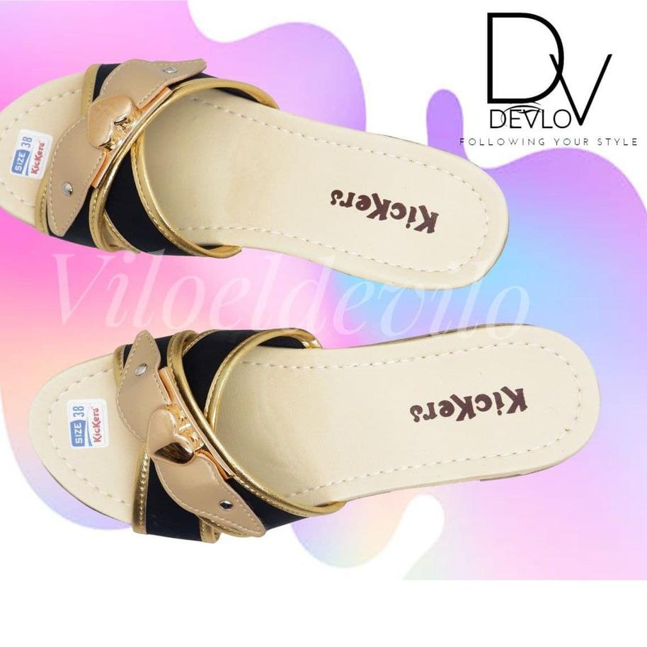 ⇏ Wedges Wanita sandal Wanita Pesta Premium (Wedges Calbi -Wedges Bunga) イ