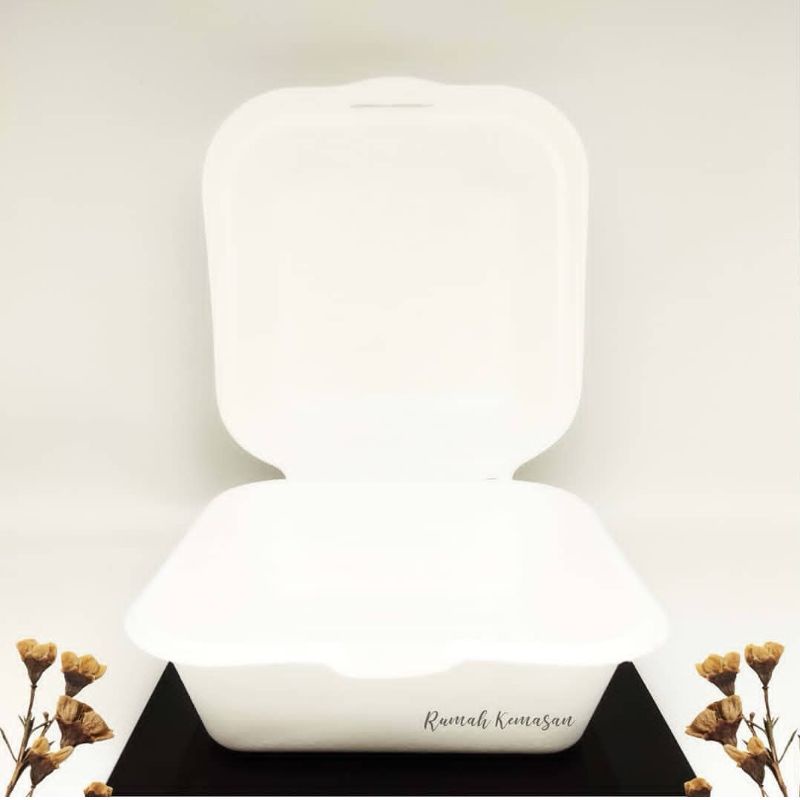 Bagasse Box White