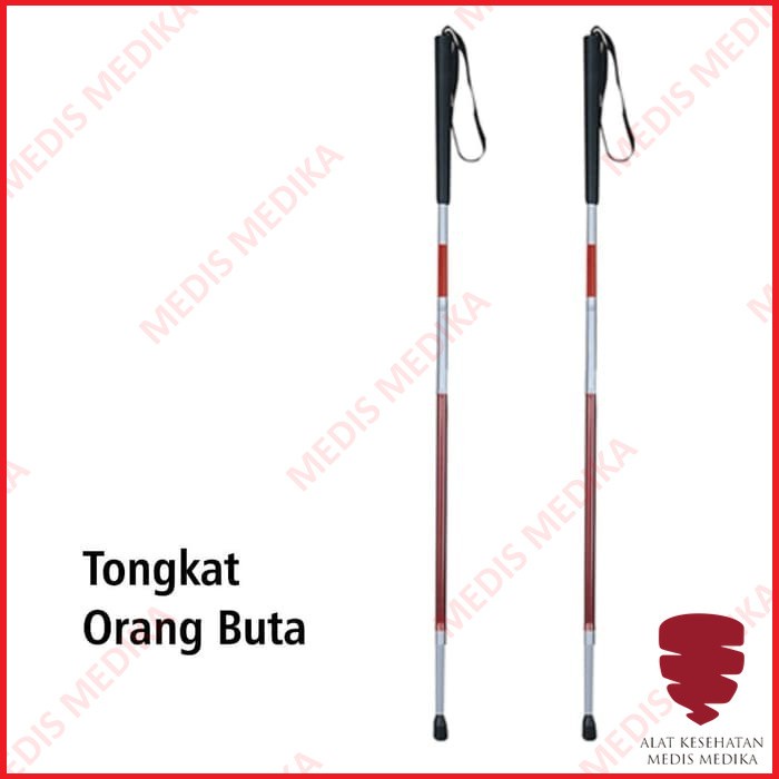 Tongkat Tuna Netra Onemed  Walking Stick Alat Bantu Jalan Kaki 1 Lipat Orang Buta Serbaguna